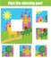 Puzzle for toddlers. Matching children educational game. Match pieces and complete the picture. Activity for pre school years kids