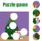 Puzzle for toddlers. Matching children educational game. Match pieces and complete the picture. Activity for pre school years kids