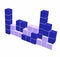 Puzzle video game - geometric blue 3D shapes