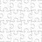 Puzzle White Pieces Seamless Background, Blank Jigsaw Pattern