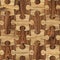 Puzzle Wood Seamless Background, Puzzled Brown Wooden Texture