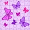 Puzzles with butterflies in pink colour