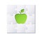 Puzzles and green apple concept vector