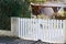 Pvc plastic gate white on home street access house garden