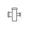 Pvc sewer pipe line icon