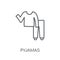 pyjamas linear icon. Modern outline pyjamas logo concept on whit