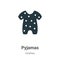 Pyjamas vector icon on white background. Flat vector pyjamas icon symbol sign from modern clothes collection for mobile concept