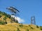 Pylon of cablecar in Carpathians mountains