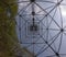 The pylon of the cableway that connects the towns of Albino and Selvino