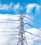 Pylon  electricity   providers  metal  blue sky