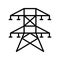 Pylon icon or logo isolated sign symbol vector illustration