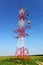 Pylon of power line in the field