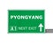 PYONGYANG road sign isolated on white