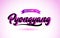 Pyongyang Welcome to Creative Text Handwritten Font with Purple Pink Colors Design