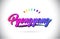 Pyongyang Welcome To Word Text with Creative Purple Pink Handwritten Font and Swoosh Shape Design Vector