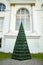 The pyramid of bottles of champagne in Abrau-Dyurso Russia