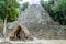 Pyramid called The Church La Iglesia at the ruins of the Mayan city Coba, Mexi