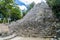 Pyramid called The Church La Iglesia at the ruins of the Mayan city Coba, Mexi