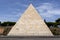 Pyramid of Cestius Piramide di Caio Cestio oder Cestia in Rome, Italy, antique grave of  Gaius Cestius