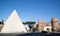 Pyramid of Cestius and San Paolo Gate in Rome