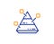 Pyramid chart line icon. Analytics graph sign. Vector