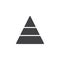 Pyramid chart vector icon