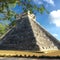 Pyramid at Chichen Itza Mexico in Spring framed by