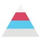 Pyramid Color Vector Icon which can easily modify or edit