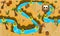 Pyramid Desert Nile River Game Level Map