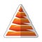 Pyramid emblem infographic icon