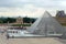 Pyramid entrance to Musee du Louvre