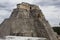 The pyramid of the fortune teller in the archaeological area of Uxmal