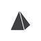 Pyramid geometrical figure vector icon