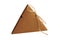 Pyramid gift box brown present, handmade fold cardboard paper is