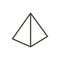 Pyramid icon vector. Line Egypt pyramid symbol.