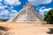 The Pyramid of Kukulkan at the ancient mayan city of Chichen Itza
