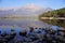 Pyramid Lake in Jasper national Park in autumn season