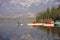 Pyramid Lake in Jasper national Park in autumn season