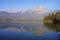 Pyramid Lake in Jasper national Park in autumn season