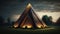 pyramid on a lawn illustration