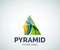 Pyramid logo business branding icon