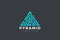 Pyramid Logo Triangle design Blockchain Technology