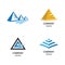 Pyramid logo vector icon
