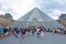 The pyramid of the Louvre museum in Paris