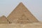 Pyramid of Menkaure and pyramids of queens, Giza plateau, Cairo, Egypt