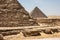 The Pyramid of Menkaure is the smallest of the three main Pyramids of Giza, located on the Giza Plateau
