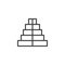 Pyramid outline icon