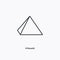 Pyramid outline icon. Simple linear element illustration. Isolated line Pyramid icon on white background. Thin stroke sign can be