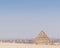 Pyramid over the panorama of Cairo