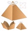 Pyramid Shape Box packaging die cut template design